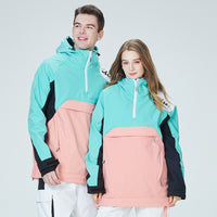 Matching Couple Anorak Snow Jacket Outdoor Half-zip Anorak Jacket 