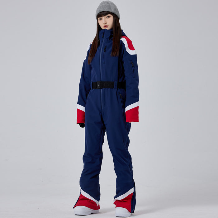 Girls' Elegant Slim Fit One-piece Ski Jumpsuit Riuiyele