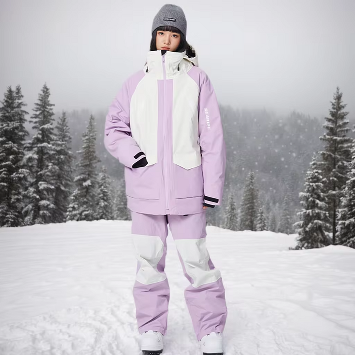 Luxury Adult Snow Hooded Jackets & Pants Fit Couple Wear