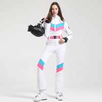 Slim Belted Ski Suit Breathable One-piece Outwear 