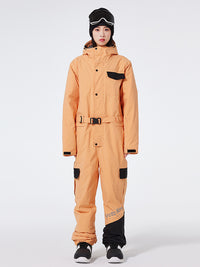 Women's One Piece Snow Suit Colorblock