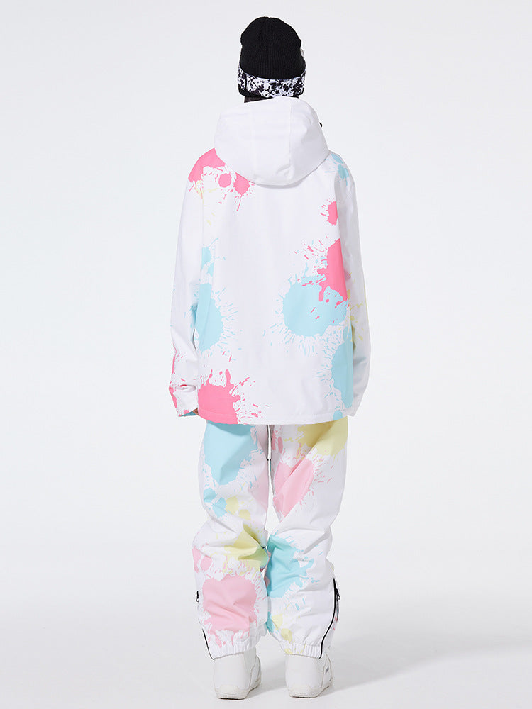 Girls' Tie Dye-pink Ski Tops & Pants Riuiyele