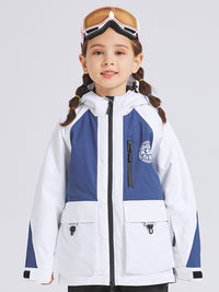 Kids Hooded Snow Jacket Windproof Warm Snowwear Riuiyele