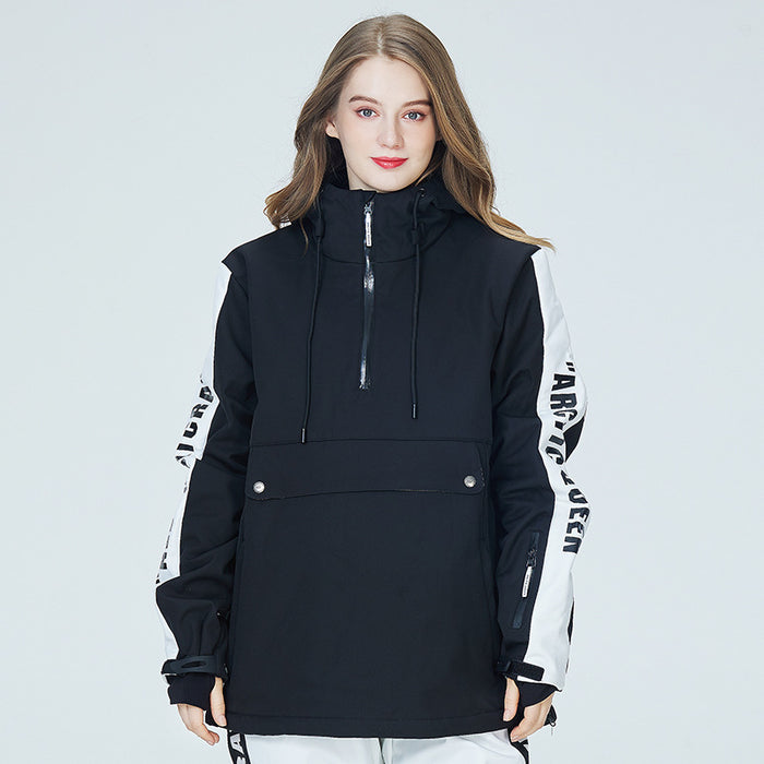 Elegant Warm Snow Anorak Jacket Outdoor Sports Pullover 