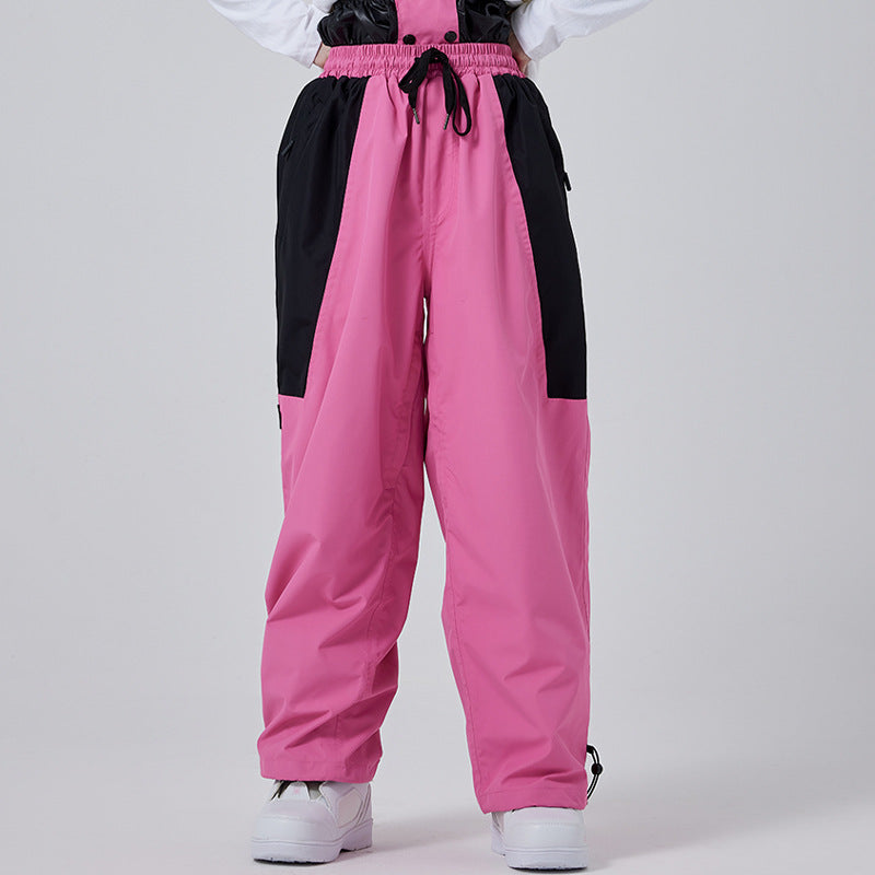 Girls Outdoor Drawstring Ski Pants Waterproof Cargo Trousers RIUIYELE