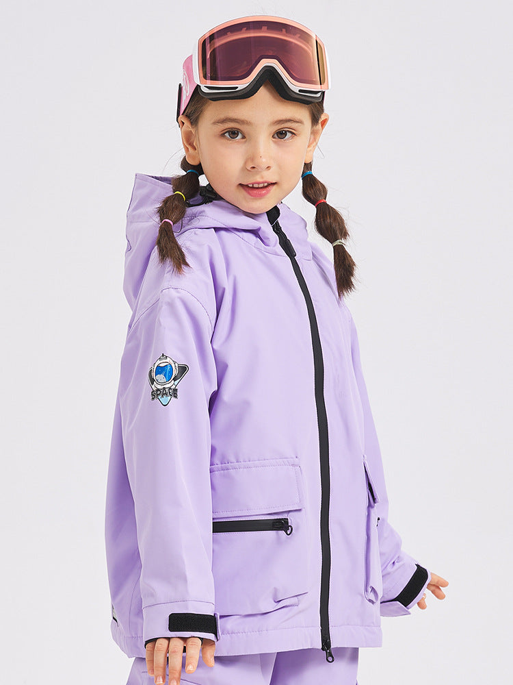 Children Ski Jackets Hooded Jackets Winter Thickening Overcoats Riuiyele