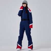 Girls' Elegant Slim Fit One-piece Ski Jumpsuit