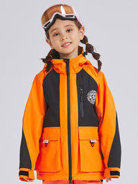 Kids Hooded Snow Jacket Windproof Warm Snowwear Riuiyele