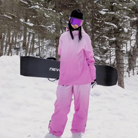 Unique Gradient Loose Snowboard Suits with Matched Pants Riuiyele