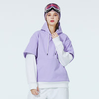 Fashion Unisex 2 In 1 Snow Hoodies Kangaroo Pocket Pullover 