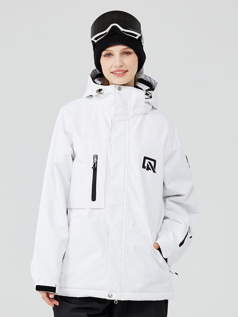 Outdoor Hooded Ski & Snow Jacket Thicken Ski Overalls Tops 