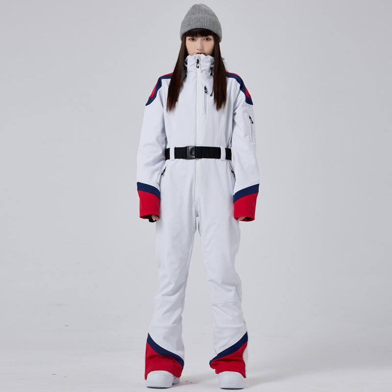 Girls' Elegant Slim Fit One-piece Ski Jumpsuit Riuiyele