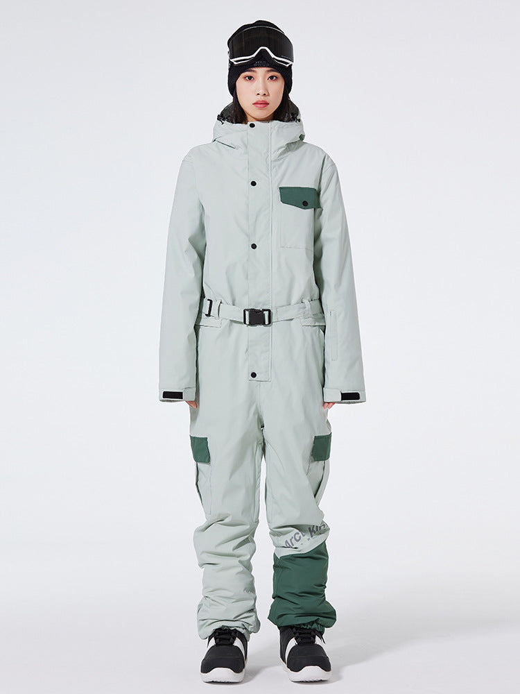 Women's One Piece Snow Suit Colorblock