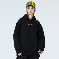 Fashion Unisex 2 In 1 Snow Hoodies Kangaroo Pocket Pullover 