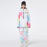 Girls' Tie Dye-pink Ski Tops & Pants Riuiyele