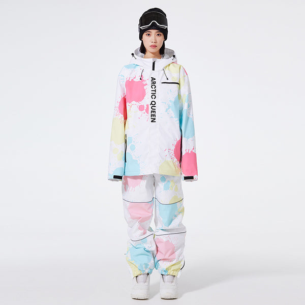 Girls' Tie Dye-pink Ski Tops & Pants Riuiyele