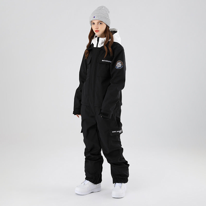 Couple Snowboard Jumpsuits Loose Warm Snowboard Wear Riuiyele