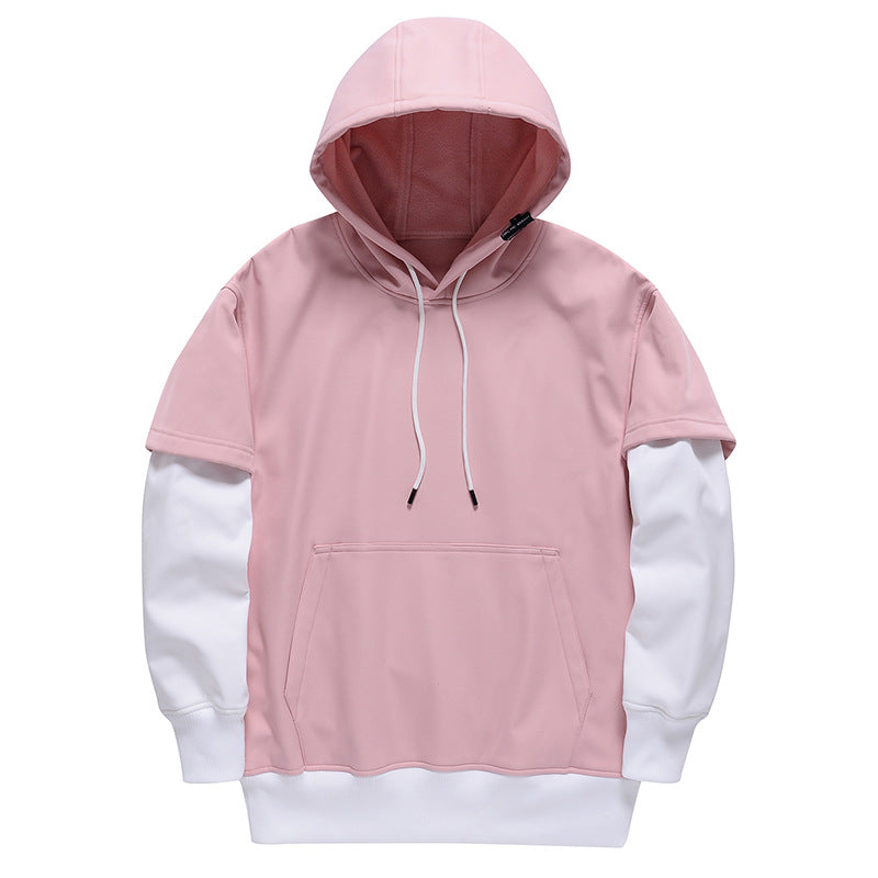 Fashion Unisex 2 In 1 Snow Hoodies Kangaroo Pocket Pullover 