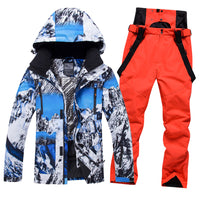 Riuiyele Colorblock Women Ski Jacket & Bib Pants 