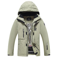 Outdoor Hooded Ski & Snow Jacket Thicken Ski Overalls Tops 