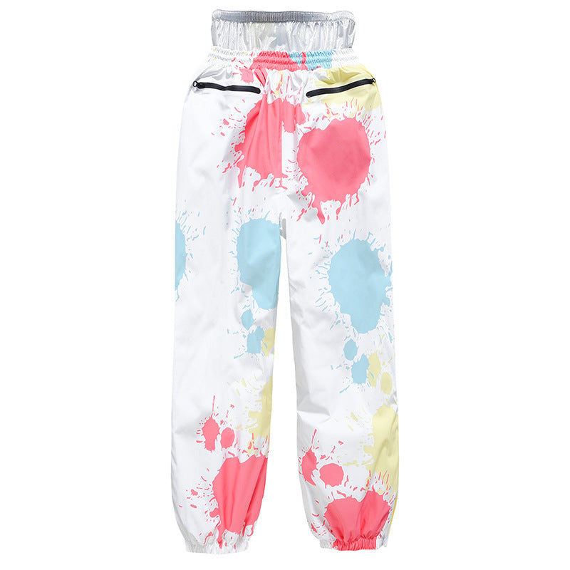 Girls' Tie Dye-pink Ski Tops & Pants Riuiyele