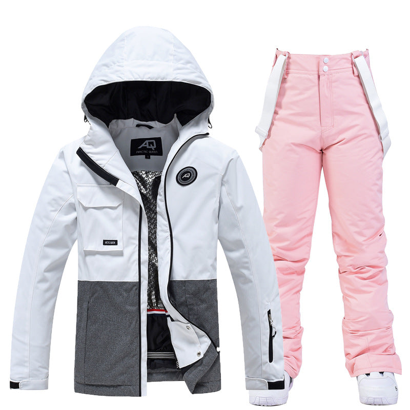 Riuiyele Waterproof Women Ski Jacket and Bib Pants 