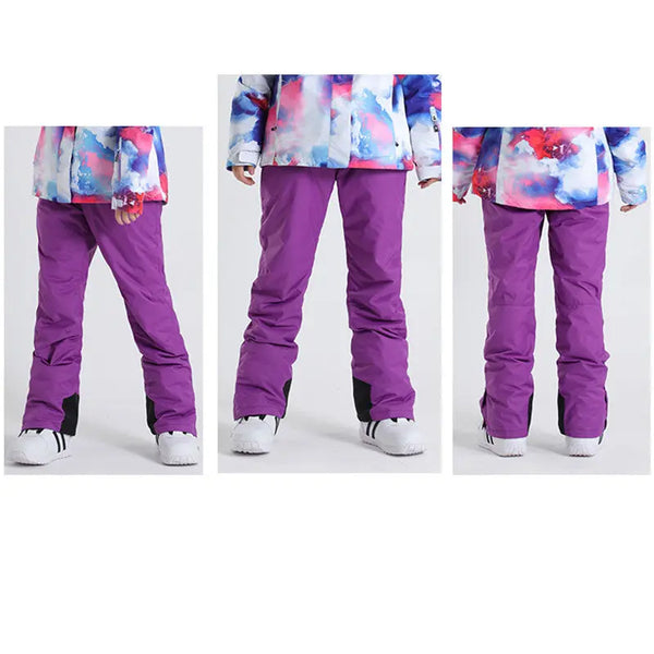 Affordable Ski Snow Bib Pants Thicken Waterproof Loose Snow Trousers Riuiyele