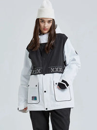 Couple Windproof Women Ski Snowboarding Cargo Jacket 