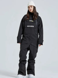 Cute One Piece Snowsuits Overalls Couple Outdoor Skiing Jumpsuits