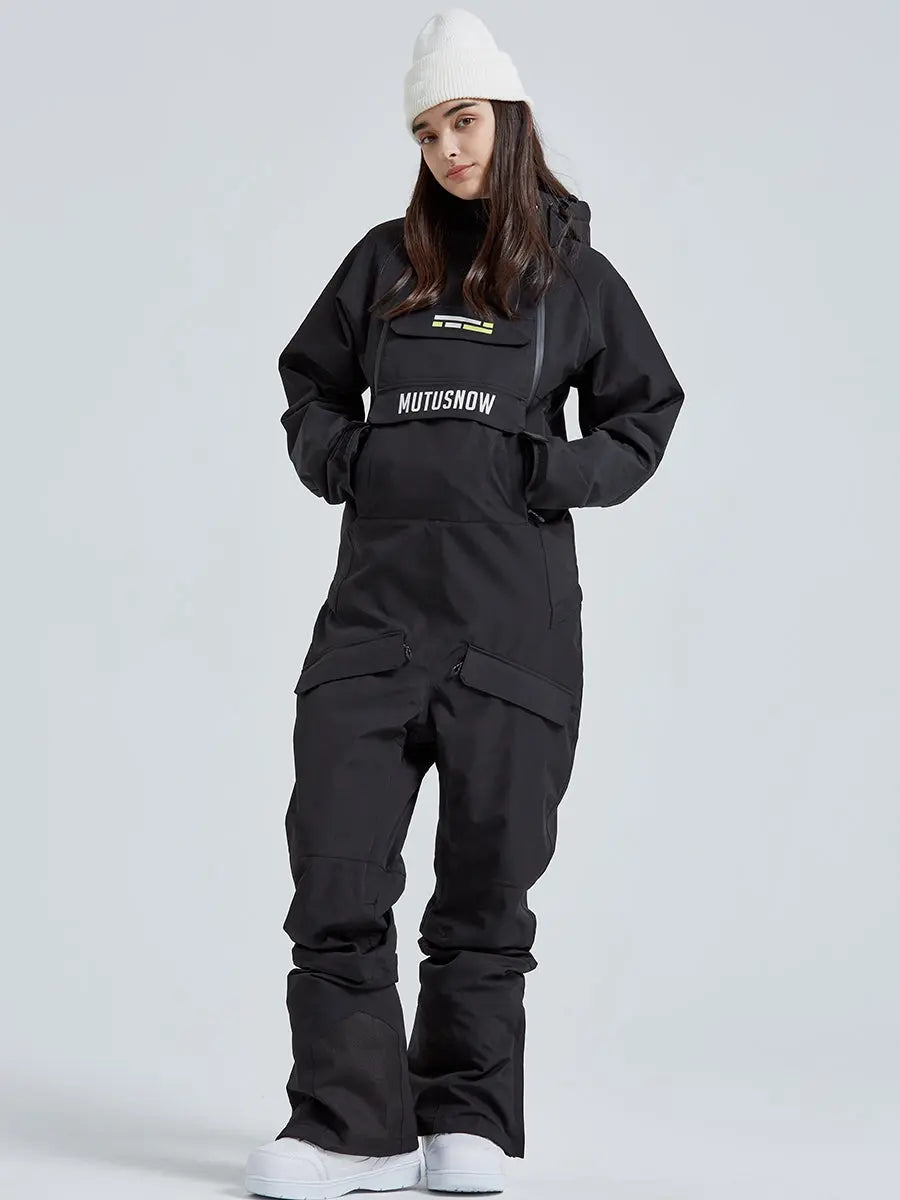 Cute One Piece Snowsuits Overalls Couple Outdoor Skiing Jumpsuits