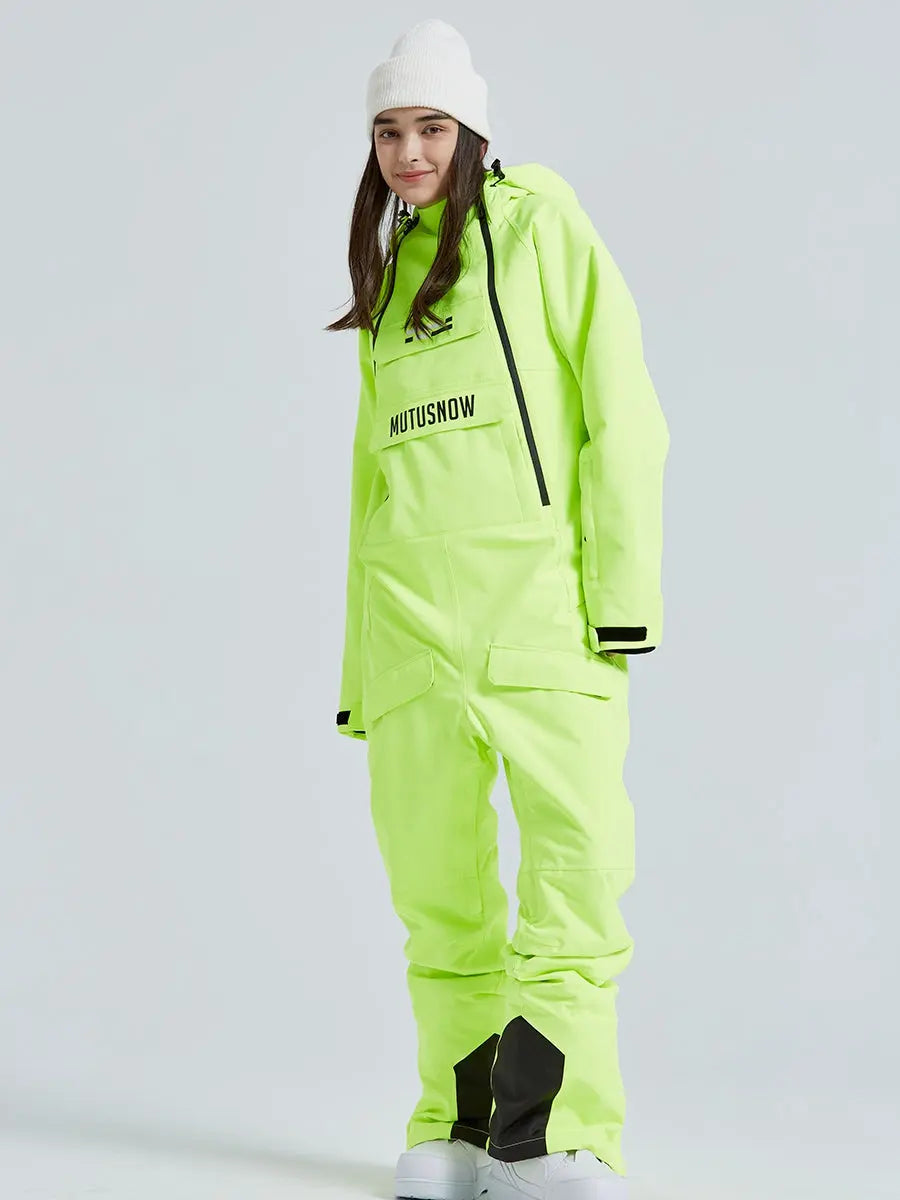 Cute One Piece Snowsuits Overalls Couple Outdoor Skiing Jumpsuits