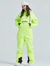 Cute One Piece Snowsuits Overalls Couple Outdoor Skiing Jumpsuits