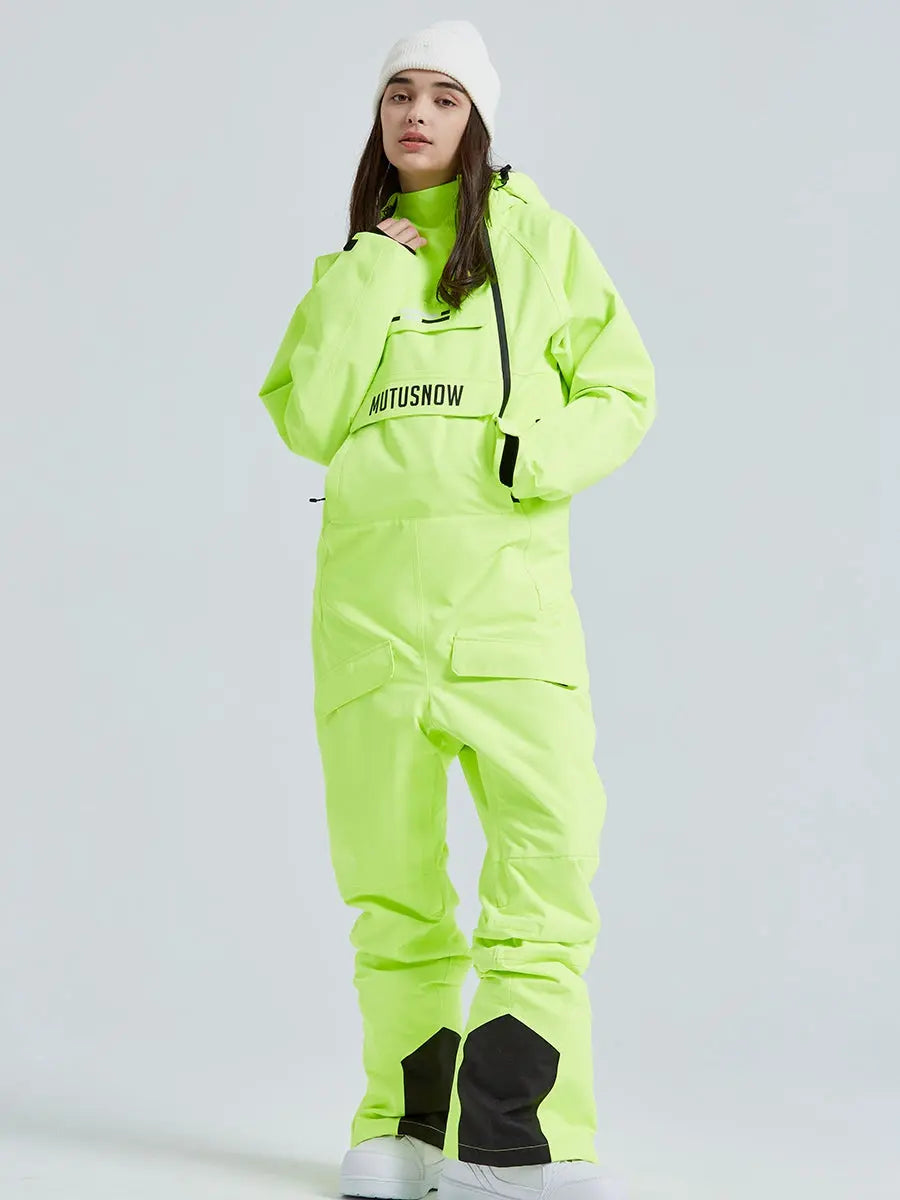 Cute One Piece Snowsuits Overalls Couple Outdoor Skiing Jumpsuits