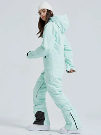 Cute One Piece Snowsuits Overalls Couple Outdoor Skiing Jumpsuits