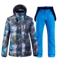 Detachable Hooded Men Ski Snowboard Jackets and Pants Riuiyele