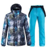 Detachable Hooded Men Ski Snowboard Jackets and Pants Riuiyele