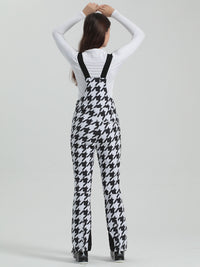 Houndstooth Slim Salopette Ski Pants