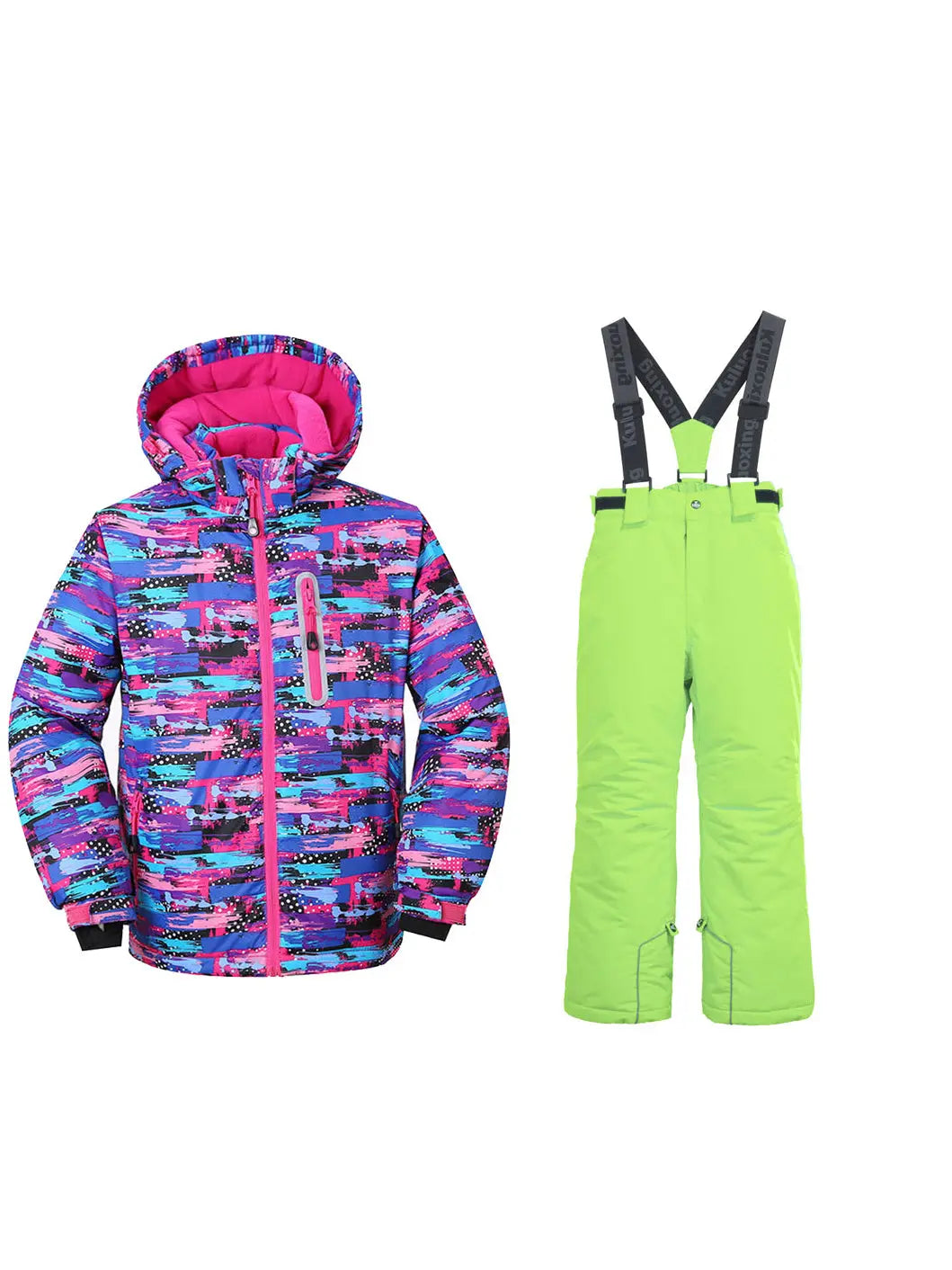 Girls Windproof Waterproof Ski Jacket & Pants Snowsuits