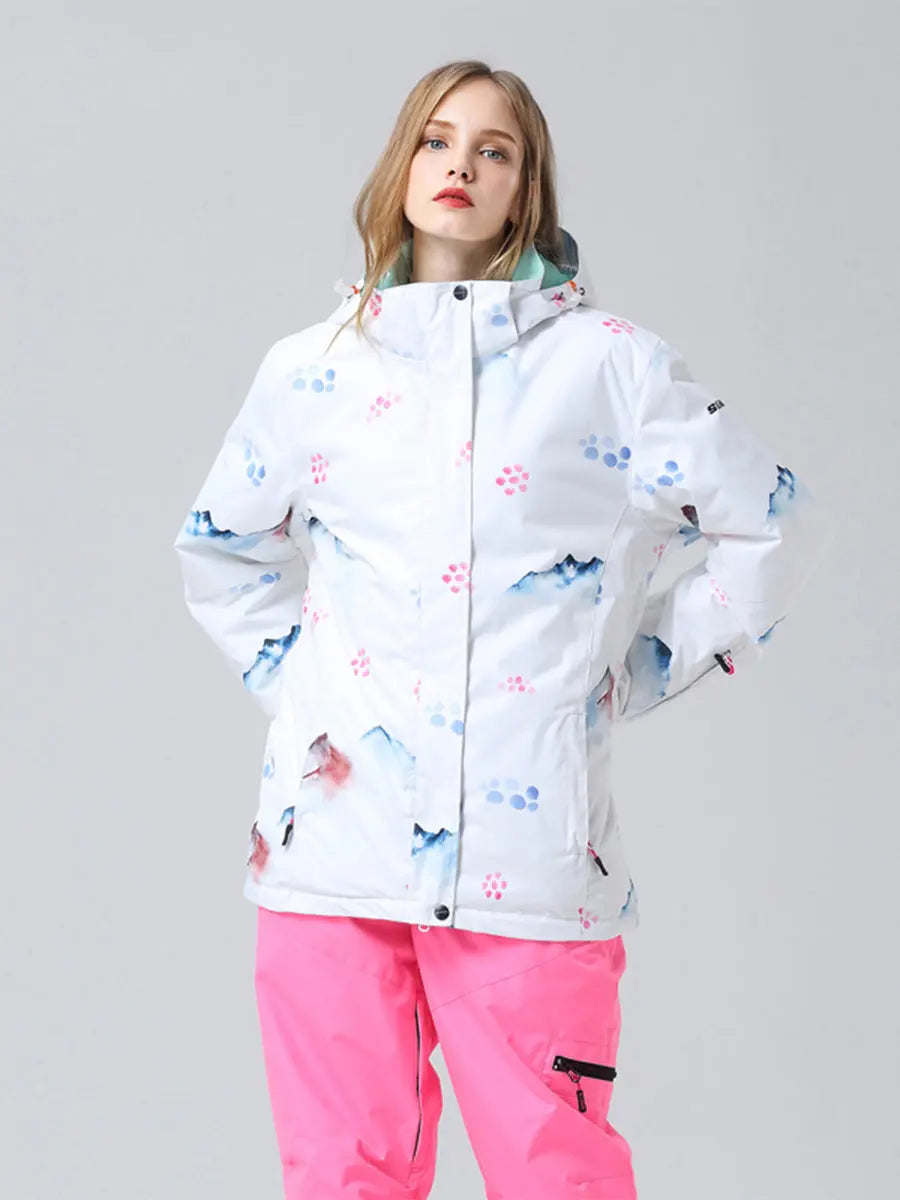 Graffiti Printed Ski Snowsports Insulated Jacket Riuiyele