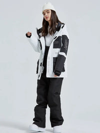 Insulated Snow Ski Cargo Jacket with Pockets 