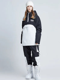 Lady's Snowboard Ski Jacket and Pants with Big Chest Pockets