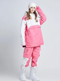 Lady's Snowboard Ski Jacket and Pants with Big Chest Pockets