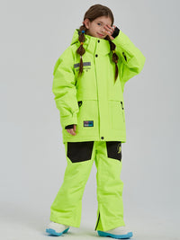 Solid Color Girls Snow Jacket