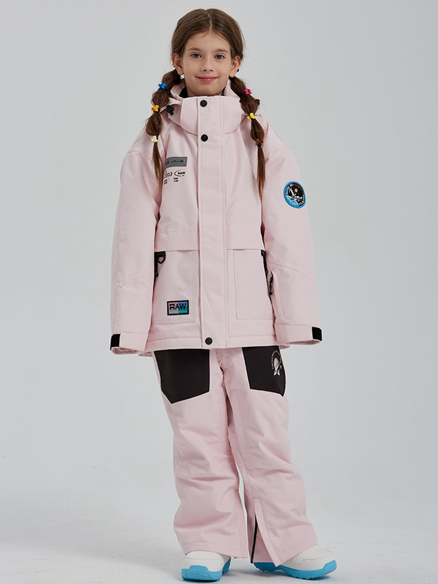 Solid Color Girls Snow Jacket