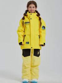 Solid Color Girls Snow Jacket