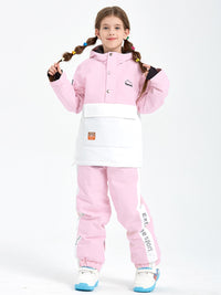 Girls Color Blocked Pullover Snow Jackets & Pants