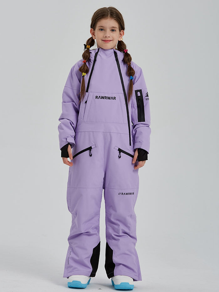 Girls One Piece Snowsuits Waterproof