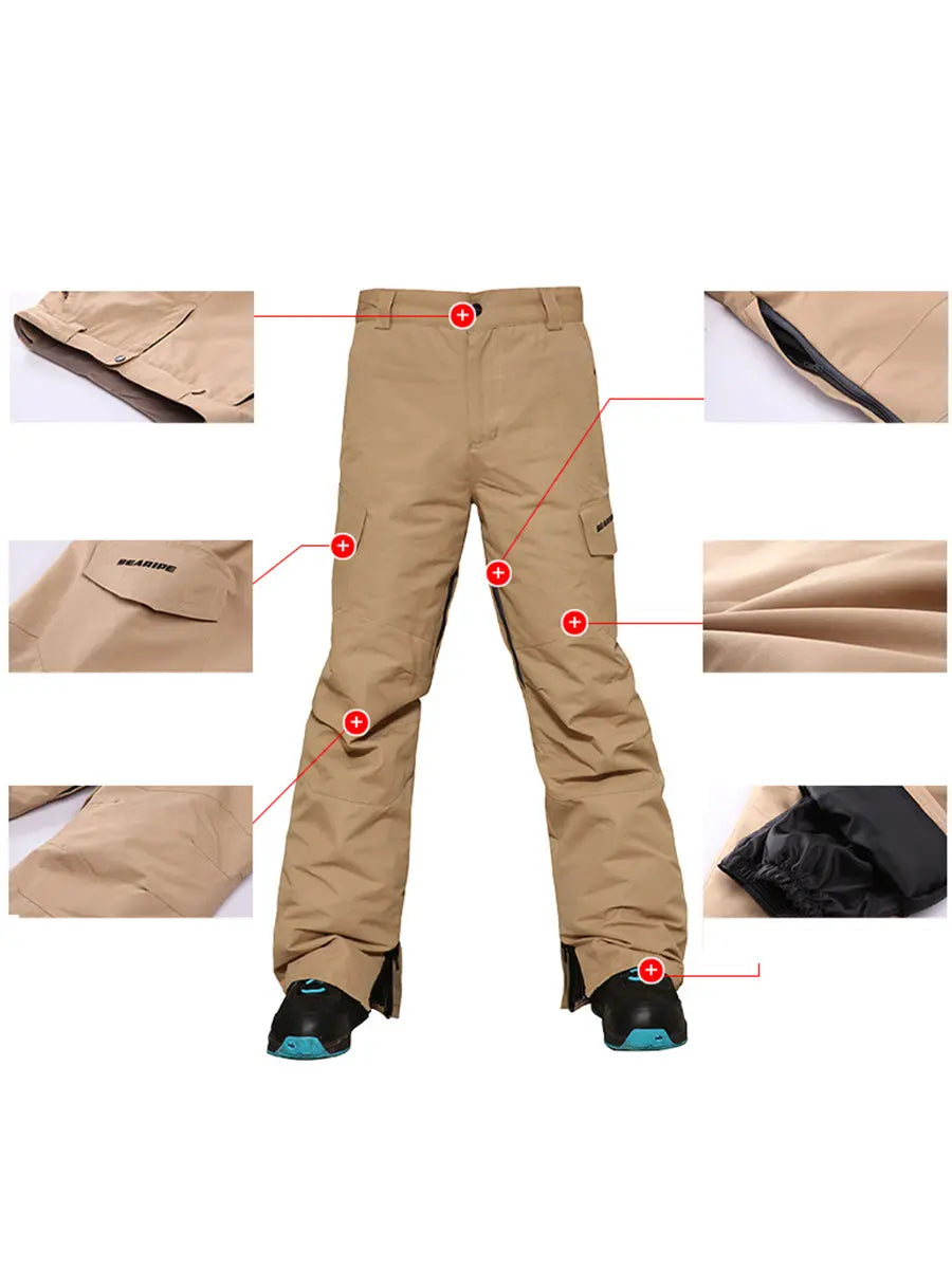 Men Ski Snowboard Shell Snow Pant Waterproof 