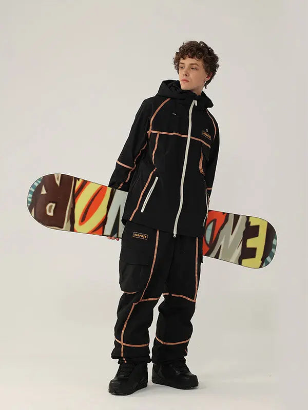 Men's Air Pose Mountain Breaker Stripe Cargo Snow Suits 