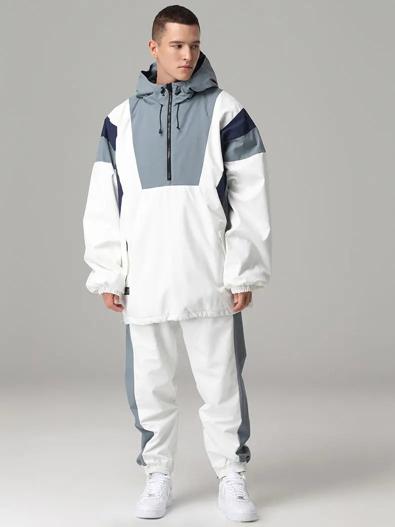 Men's Ski Suits Loose Hooded Ski Jackets and Pants Set